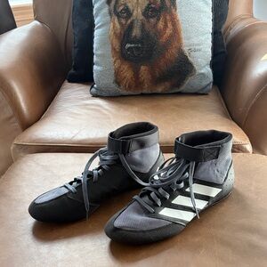 adidas Black and Gray Athletic High-Tops Boxing/Wrestling shoes.